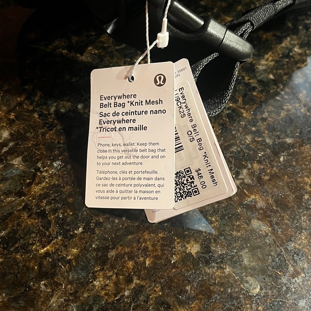 Lululemon Black Mesh Belt Bag - Picture 3 of 3